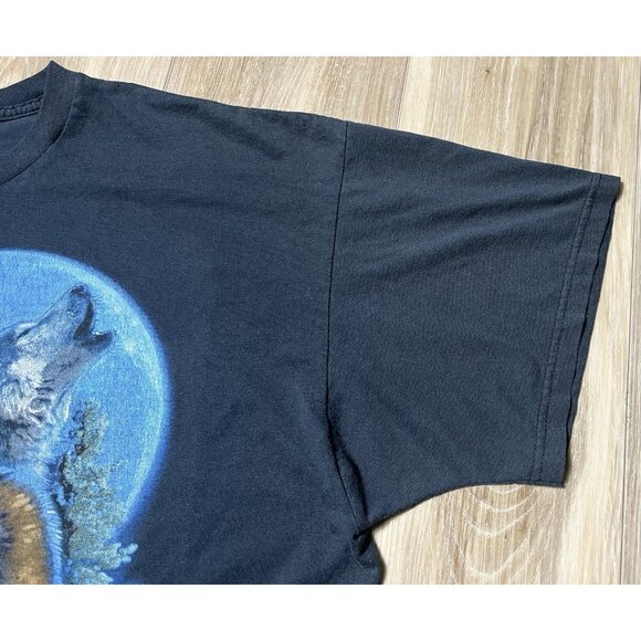 Great Smoky Mountains Wolf Pack Black T-Shirt - Men XXL *Stained - Picture 7 of 16